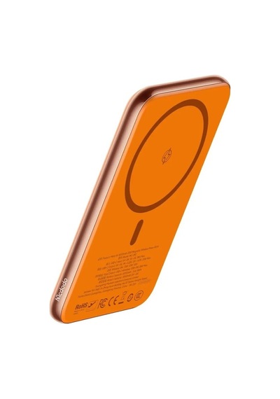 Mc-2932 Metaair 20w 5000mah Ultra Ince Metal Manyetik Kablosuz Powerbank Turuncu