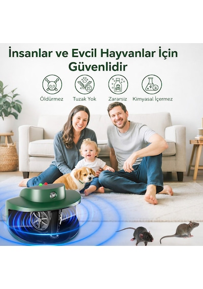Pro Smart One Repeller Ultrasonik-elektronik Fare Haşere Akrep Yarasa Kovucu