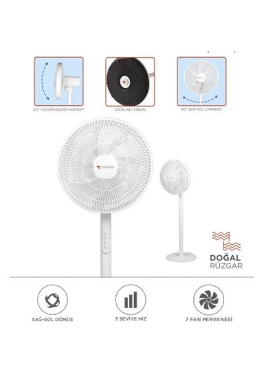 Torima SF-01 Ayaklı 14'' 45 W 3 Kademeli 7 Pervaneli Vantilatör