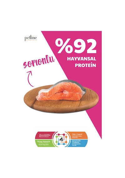 Petline Sterilised Düşük Tahıllı Kısırlaştırılmış Somonlu Yetişkin Kedi Maması 2 x 10 KG