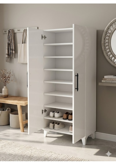 Teknor 24 Çift Kapasiteli Modern Kapaklı Ayakkabılık Dolabı Çok Raflı Geniş Depolama Alanlı Beyaz Ayakkabı Dolabı Teknor 24 Çift Kapasiteli Modern Kapaklı Ayakkabılık Dolabı Çok Raflı Geniş Depolama Alanlı Beyaz Ayakkabı Dolabı