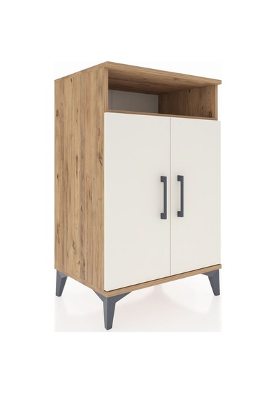 Hyperion Komodin 3 Raflı 2 Kapaklı 60x44x96 Çam-aytaşı Atlas Çam