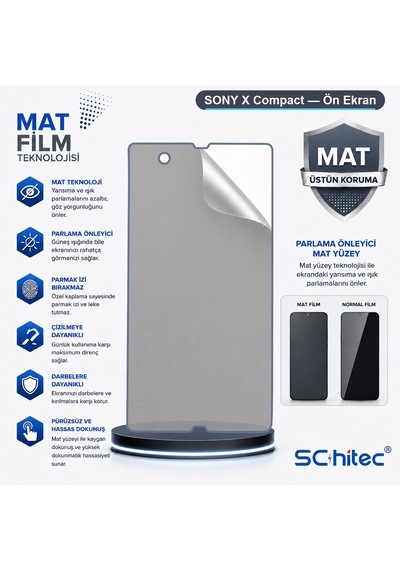 Sony X Compact Uyumlu Ön Yüzey Mat Hidrojel Ekran Koruyucu 29938654