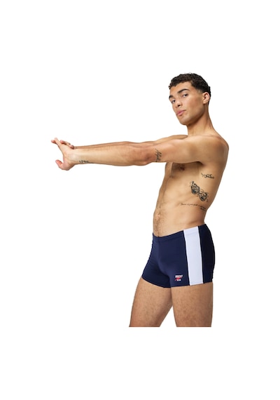 Speedo Jetstream Retro Colorblock Square Leg Erkek Yüzücü Mayosu Lacivert