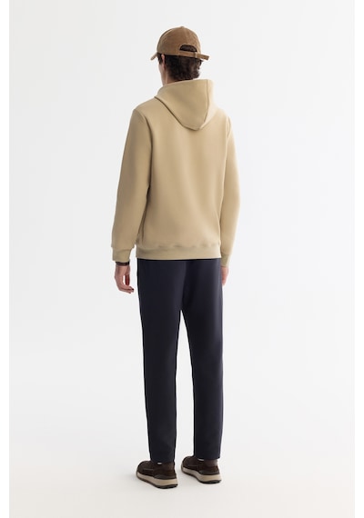 Avva Erkek Bej Kapüşonlu Pamuklu Baskılı Elastan Regular Fit Sweatshirt A42y1321