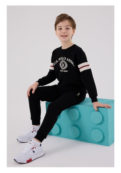 U.s. Polo Assn. Siyah Erkek Çocuk Eşofman Takımı Siyah
