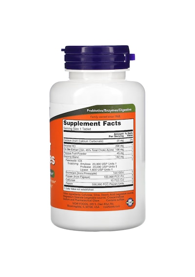Now Foods Super Enzymes Healthy Digestion Bromelain Betain 90 Tab