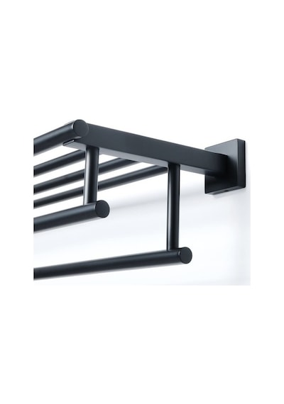 Havluluk Metal Duvara Monte Havluluk Siyah