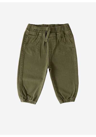 Kitikate Organik Gabardin Bebek Pantolon Yeşil Yeşil