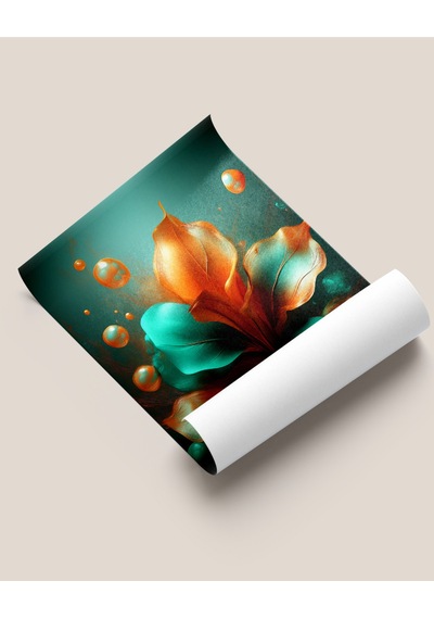 Çerçevesiz Poster Çiçek Modeli