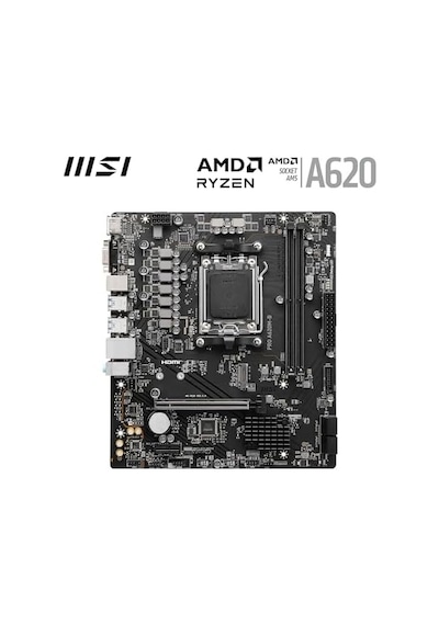 Msı Pro A620m-b Am5 Ddr5 6800mhz Oc Hdmı Vga M.2 Usb3.2 Jargb V2 Matx