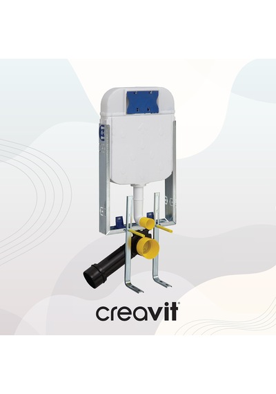 Creavit Terra Rim-off Thermoplast Kapaklı Gömme Rezervuar Set