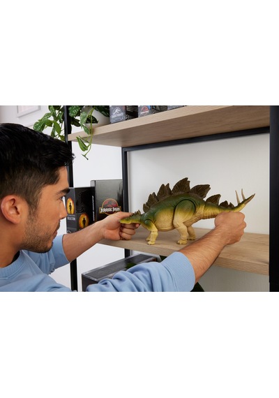 Mattel Jurassic World Hammond Collection Aksiyon Figürü, Unutulmuş Dünya Jurassic Park Stegosaurus, Ekstra Büyük Herbivor Dinozor Oyuncağı, Jch08