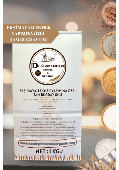 Ekşi Mayalı Ekmek Yapımına Özel Tam Buğday Unu - 1 Kilo
