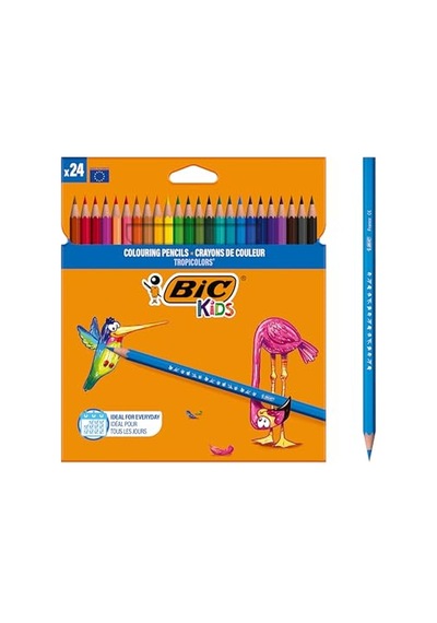 Bıc Kids Tropicolors Kuru Boya Kalemi 24 Renk, Kıymık Oluşturmaz, Ağaç Kesilmeden Üretilmiştir, Çiğnemeye Dayanıklı 124-Pembe Bıc Kids Tropicolors Kuru Boya Kalemi 24 Renk, Kıymık Oluşturmaz, Ağaç Kesilmeden Üretilmiştir, Çiğnemeye Dayanıklı 124-Pembe