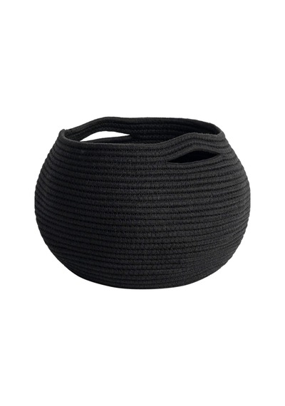 Jüt Hasır El Dokuma Bal Küpü Model Sepet Organizer Siyah Siyah