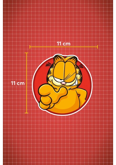 11 X 11 Cm Garfield Kedi Sticker Araba Laptop Oto Motor Sticker