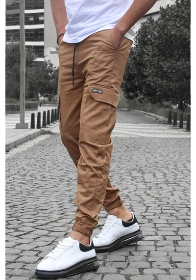 Madmext Kahverengi Kargo Cep Jogger Pantolon 5437