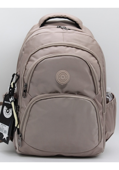 Vizon Unisex Okul Çantası Su Geçirmez Kumaş Unisex Okul Sırt Çantası 34600 Kahvrengi