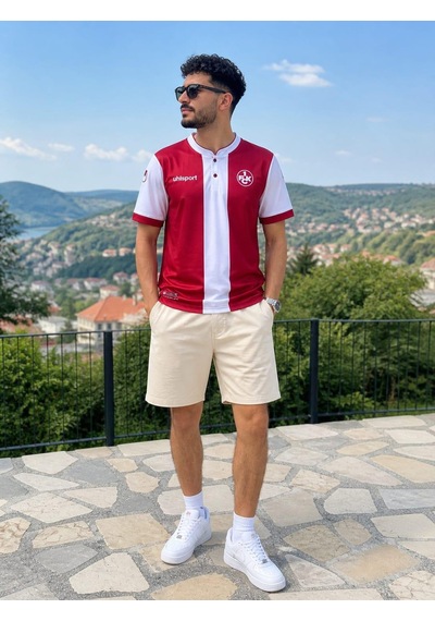 Alexander Gardi Alexandergardı Nakış Detaylı Fck Forma Kırmızı - Beyaz