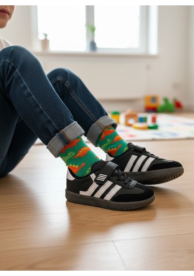 Vojo Sam Rahat Taban Cırtlı Şeritli Çocuk Spor Ayakkabı 267800001883 185 Black Black