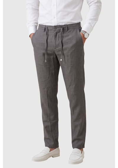 Rizzup Antrasit Slim Fit Likralı Keten Dokulu Lastikli Belli İpli Yazlık Erkek Pantolon 2603001 Rizzup Antrasit Slim Fit Likralı Keten Dokulu Lastikli Belli İpli Yazlık Erkek Pantolon 2603001