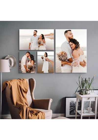 Premium Kişiye Özel 4 Adet Metal Poster Tablo Full Hd Kalite Baskı 15x20cm Çok Renkli