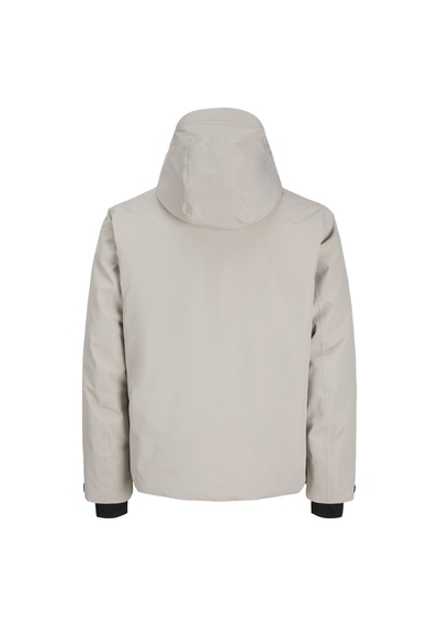 Jack & Jones Erkek Bagcik Ayarli Kapüsonlu Su Geçirmez Ceket - Fusion - 12299783 Dove