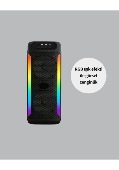 Mey İthalat Ev Ve Dış Mekan Kullanımına Uygun Rgb Işıklı Hoparlör