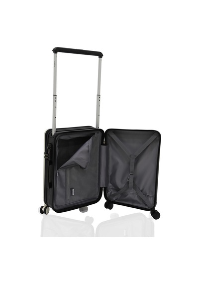 Baggaj V2403 Pc Katlanır Kabin Boy Valiz Black/whıte