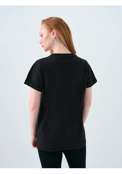 Loft Siyah Kadın T-shirt Lf2040258 SIYAH