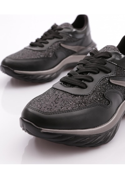 Dgn 740 Kadin Bağcikli Sneaker Ayakkabi 740-2239-R11318 Siyah
