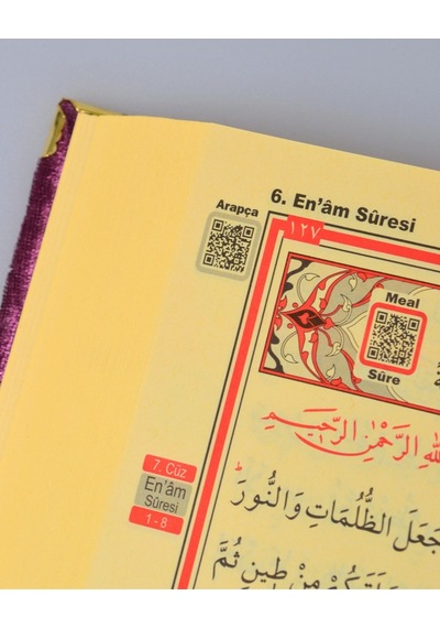 Pleksi Süslemeli Yasinli Kuran-ı Kerim Seti Mor