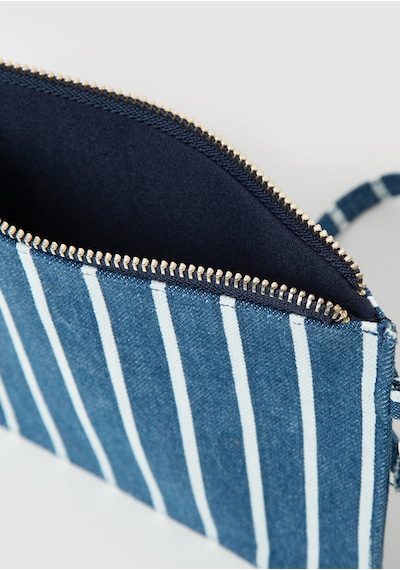 Mavi - Çizgili Denim El Çantası 1913943-25768 Lacivert