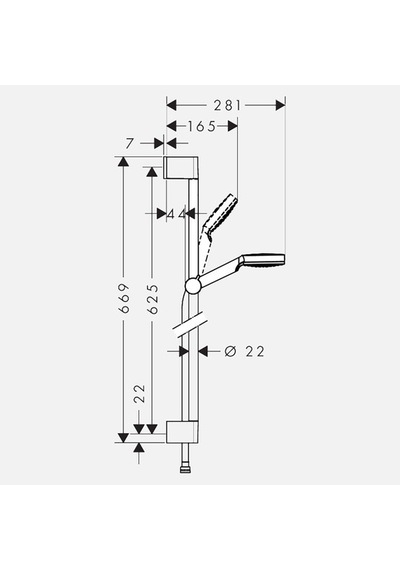 Hansgrohe Crometta 1 Jet Duş Seti Beyaz/krom Diğer
