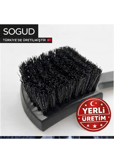 Sogud Lastik Temizleme Fırçası Jant, Paspas Ve Araç İç/dış Detay Temizliği İçin Sert Kıllı Er