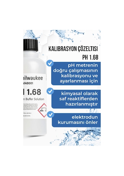 Milwaukee Ma9001 Ph 1.68 Kalibrasyon Solüsyonu 230 Ml