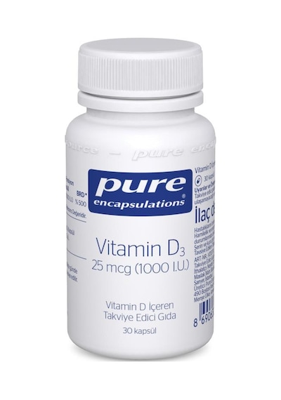 Pure Encapsulations Vitamin D3 25 Mcg 1000 Iu 30 Kapsül
