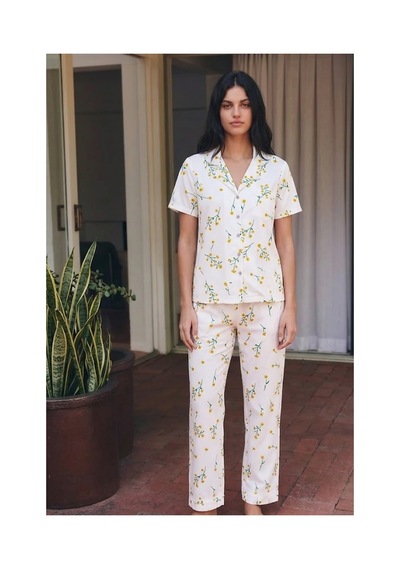 Fit Women Viskon Karışım Homewear Çok Renkli Pijama Takımı