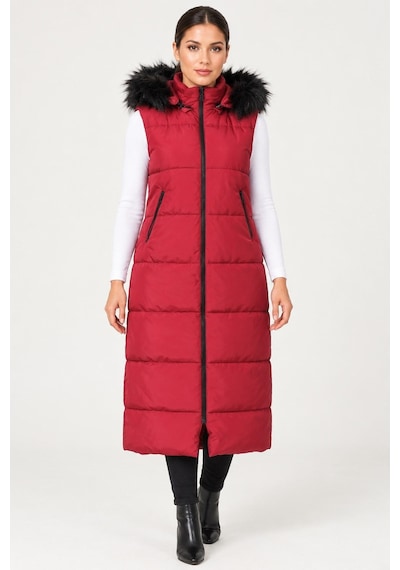 Z9741 Dewberry Bayan Yelek-bordo-1
