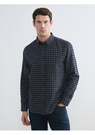 Lcwaıkıkı Classic Siyah Regular Fit Ekose Erkek Gömlek