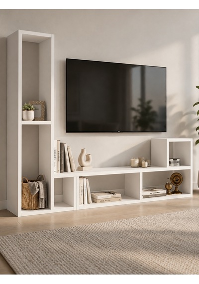 Oslo Beyaz İkili Modüler Çok Amaçlı Dikey Raf Ünitesi Tv Ünitesi Kitaplık Konsol Dekoratif Düzenleyici Dresuar Çiçeklik Oslo Beyaz İkili Modüler Çok Amaçlı Dikey Raf Ünitesi Tv Ünitesi Kitaplık Konsol Dekoratif Düzenleyici Dresuar Çiçeklik