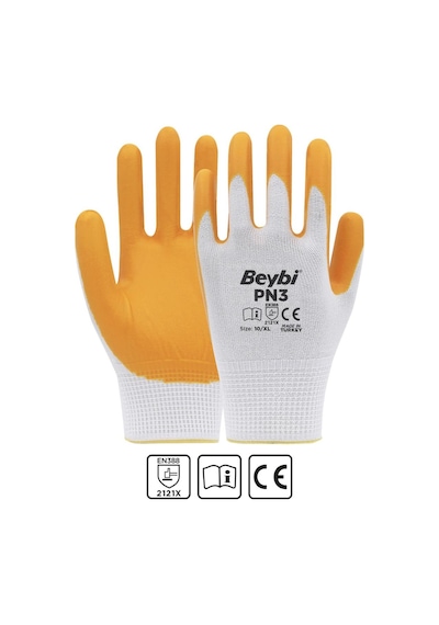 Beybi Pn3 Sarı Nitril İş Eldiveni