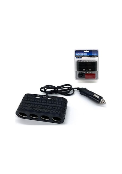 Ayt Olesson 1654 12-24v 4lü Çift Usb Type-c 120w 80cm Kablolu Araç Oto Tır Çakmak Çoklayıcı Çakmaklık Çoğaltıcı