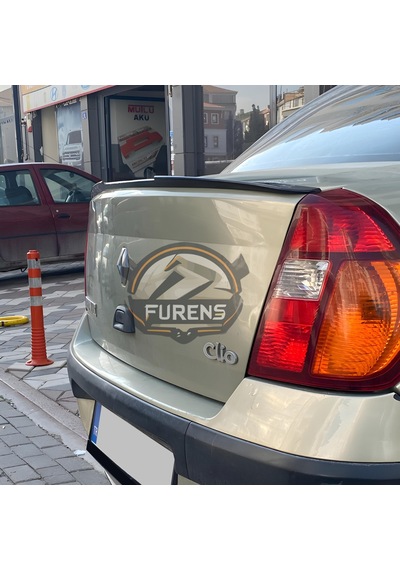 Renault Clio 2 Symbol 1998-2008 Sedan Uyumlu Bagaj Üstü Yarasa Spoiler Çıtası Piano Black Parlak Siyah