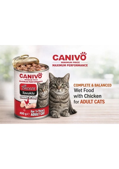 Yetişkin Kedi Konservesi Tavuklu 400 G 12 Adet