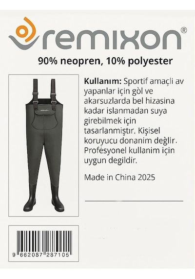 Remixon Neopren Pvc Bot Tulum Çizme Yeşil
