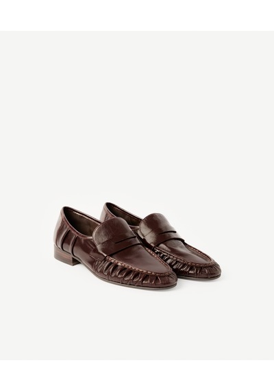 Yargıcı Parlak Deri Loafer 26kkay4079x 016 Bordo