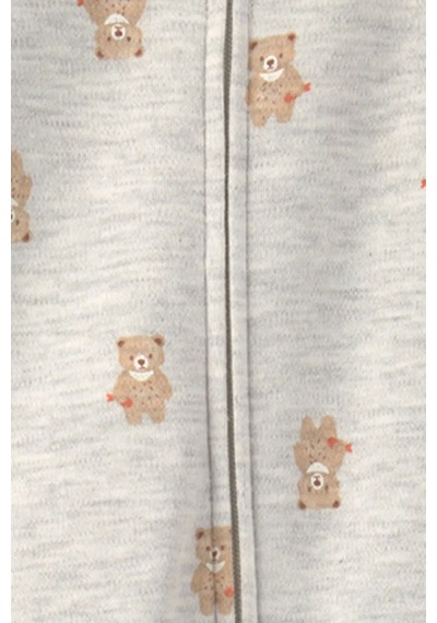 Carter's Bebek Fermuarlı Patikli Tulum Gri 1v243510