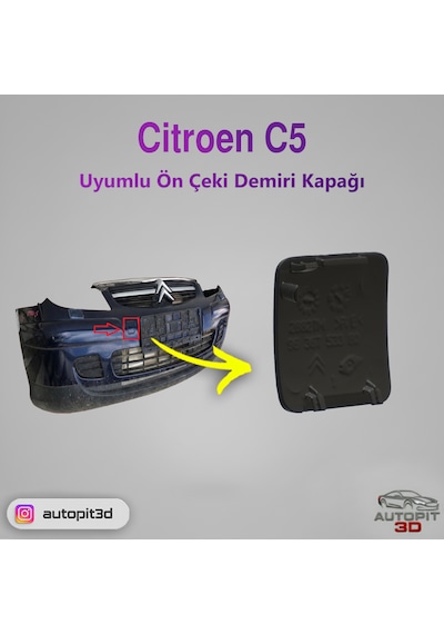 Citroen C5 2001-2008 Uyumlu Ön Çeki Demiri Kapağı